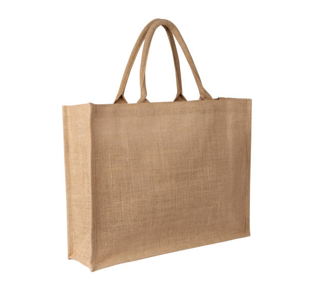 istock Blank brown cotton eco bag design mockup isolated, clipping path. Textile cloth customer pack mock up template. 2174547133