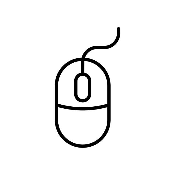 ilustraciones, imágenes clip art, dibujos animados e iconos de stock de office items icon stock vector - ratón de ordenador