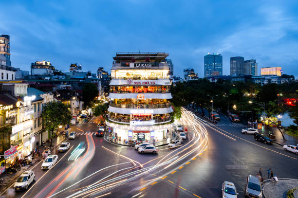istock Hanoi, Vietnam, a bustling intersection in the Old Quarter 2174551671