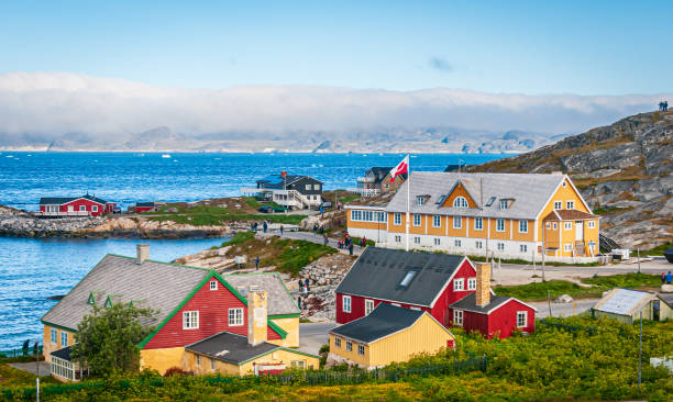 Exploring Nuuk, Greenland stock photo
