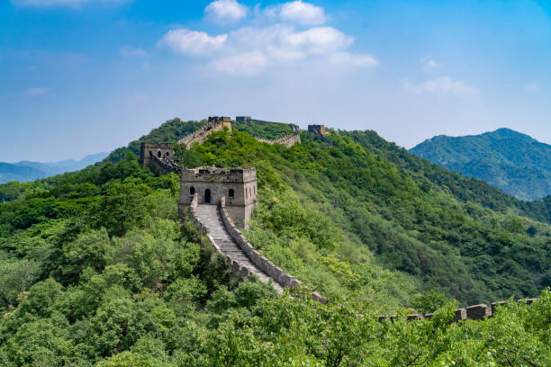 istock old Great Wall winding on top of mountain 2174553030
