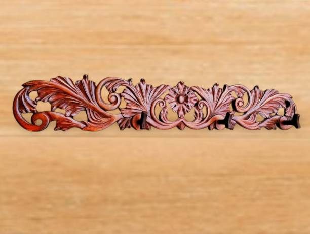istock Brown carved wooden coat hanger 2174556925