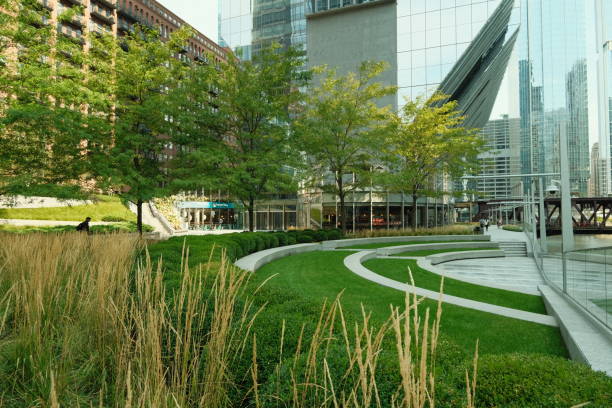 Chicago Garden by the Canal