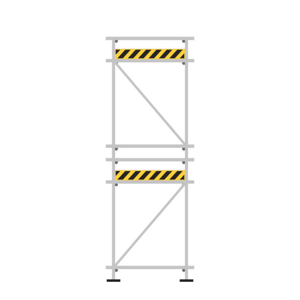 istock Scaffolding. Vector flat design aluminum prefabricated scaffolding isolated illustration white background. 2174571306