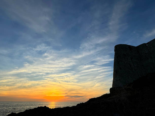 istock Sunset over the fortress and sea. 2174577312
