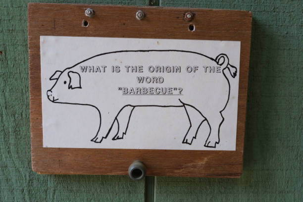Sign at county fair with pig