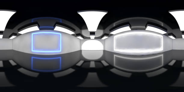 istock HDRI futuristic spaceship corridor, sleek and illuminated 2174596763