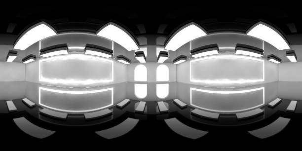 istock HDRI futuristic spaceship corridor, sleek and illuminated 2174596881