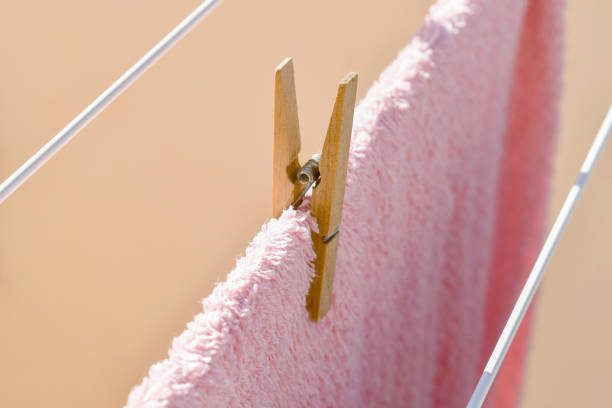 wooden clothespins on the table, wooden clothespins for drying clothes