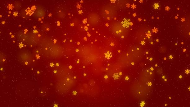 istock beautiful red snowflakes background snowfall background for Christmas commercial uses, beautiful snowflake falling background 2174600959