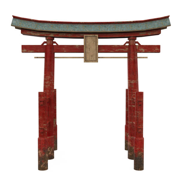 istock Torii Traditional Japanese Gate Isolated 2174605966