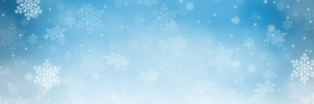 istock Christmas background with blue pattern winter card snow snowflakes banner copyspace copy space 2174606296