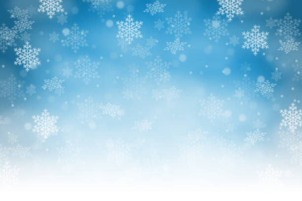 istock Christmas background with blue pattern winter card snow snowflakes copyspace copy space 2174607134