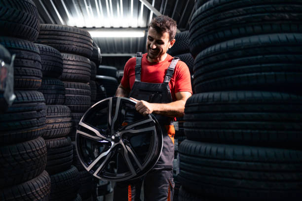 istock Wheels and tires sales center. 2174611074