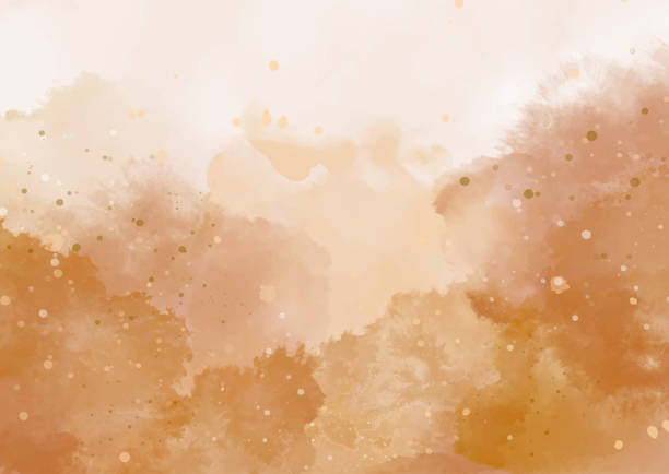 istock Hand painted watercolour background in autumn themed colours 2174616123