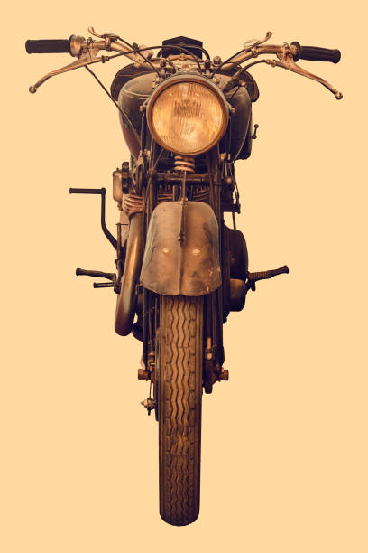 istock Weathered and rusty English vintage motorcycle 2174619514