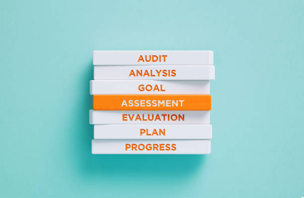 istock Assessment Related Words Written Wood Blocks On Blue Background - Assessment Concept 2174623580