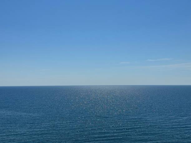 istock Blue ocean water and clear sky 2174634181