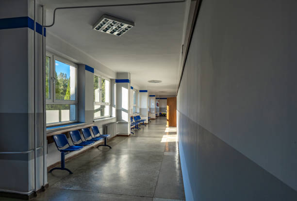 istock Empty waiting room corridor in a medical clinic 2174643907