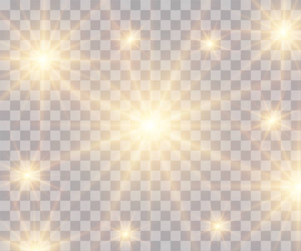 stockillustraties, clipart, cartoons en iconen met light effect on transparent background. - helder