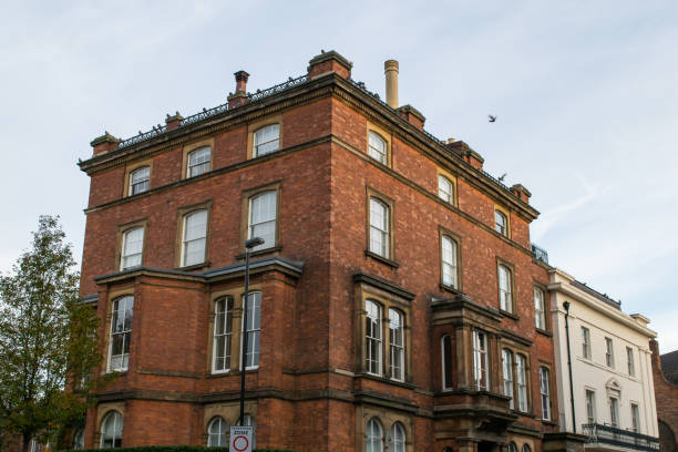 istock Facade of Victorian style brick building in York England 2174647096