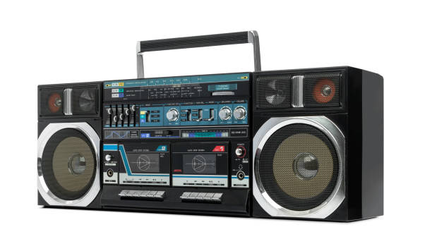 istock Old cassette portable boombox isolated on white background. File contains a path to isolation. 2174650911