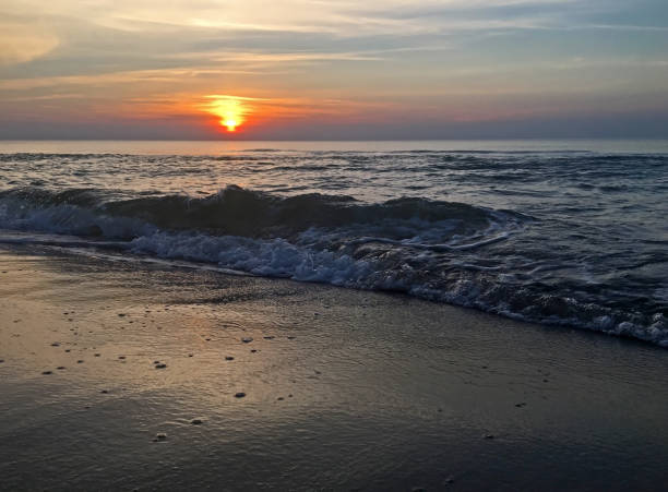 istock Sunset on the Baltic Sea in still weather. 2174655891