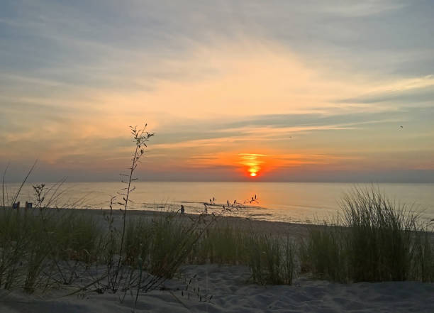 istock Sunset on the Baltic Sea in still weather. 2174655893