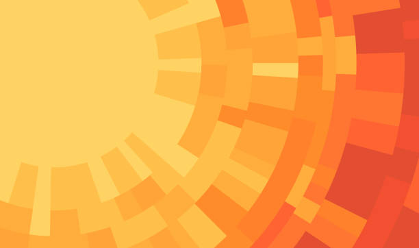 illustrazioni stock, clip art, cartoni animati e icone di tendenza di sole astratto retrò luce sfondo - summer pattern