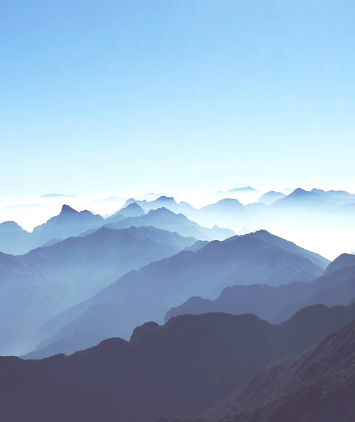 istock Beautiful mountain scenery photos, mountain wallpapers, beautiful scenery at sunset. Snow mountain wallpaper 2174658440