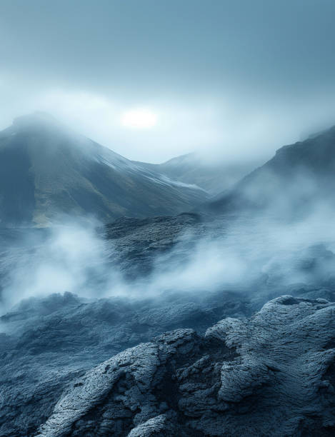 istock Beautiful mountain scenery photos, mountain wallpapers, beautiful scenery at sunset. Snow mountain wallpaper 2174658844