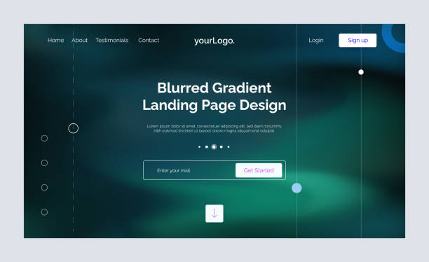 Landing page template creative design. Modern futuristic geometric abstract background. Landing page template creative design. Modern futuristic geometric abstract background. web design stock illustrations