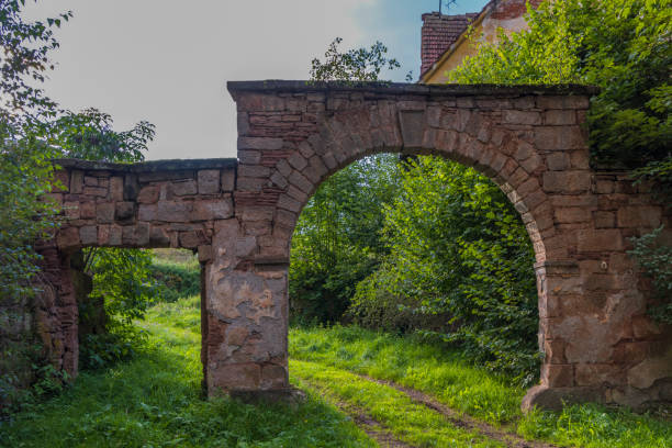 istock Broum style architecture, a bridge near the farm, Eastern Czechia 2174677968