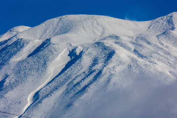 Snow-capped volcano Mount Yotei on a crisp, clear winters day (Niseko, Hokkaido)