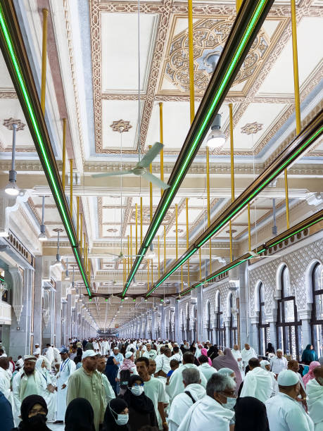 Saudi Arabia, Makkah 18 May 2024. Muslim pilgrims perform saei (brisk walking) from Safa mount to Marwah mount in Masjid Al Haram.