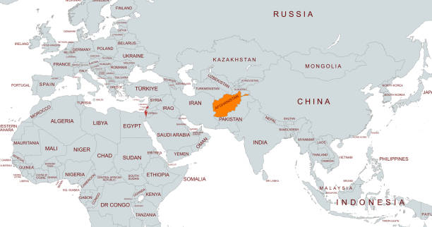 istock Map of israel and  afghanistan . Highlighting the two countries on the map. 2174685157