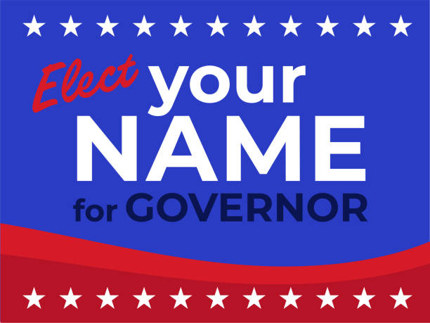 kampagne politisches hofschild, vektorillustration - bürgermeister stock-grafiken, -clipart, -cartoons und -symbole