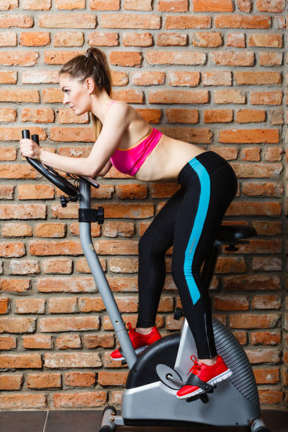 istock Active woman doing sport biking. 2174693387
