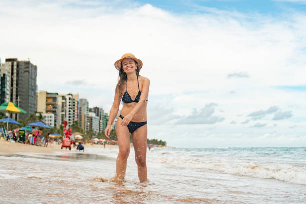 Tourist at Boa Viagem Beach in Recife, Pernambuco, Brasil