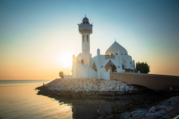 Medina, Saudi Arabia - March 5, 2015: Mosque minaret at Saudi Arabia.