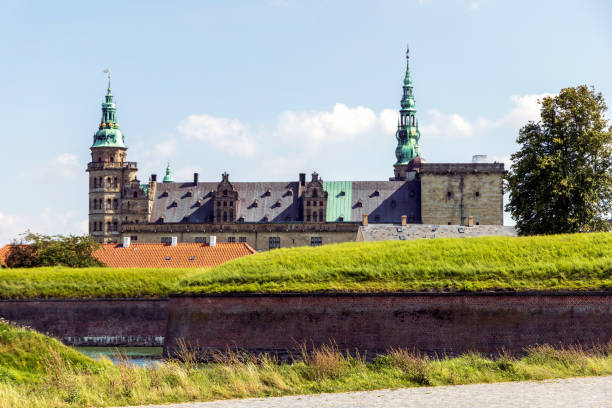 Beautiful Kronborg castle Elsinore city in Denmark. Magnificent renaissance castle. Elsinore, Denmark - September 20, 2024