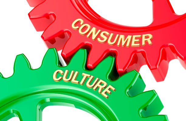 istock Consumer Culture concept with colored gearwheels. 3D rendering 2174710028