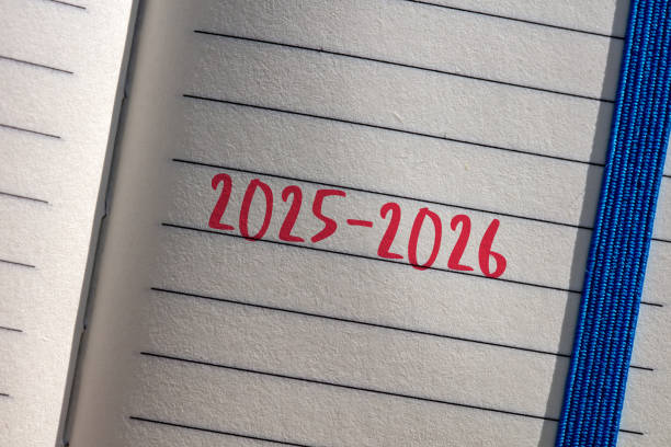 New educational academic year 2025-2026 written on a notepad page