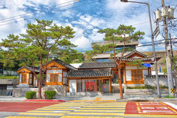 Seoul, Korea - September18th  2024, Its the Osulloc Tea House Bukchon at Gahoe-dong, Downtown Seoul Korea. 서울 가회동 오설록 티하우스 북촌점