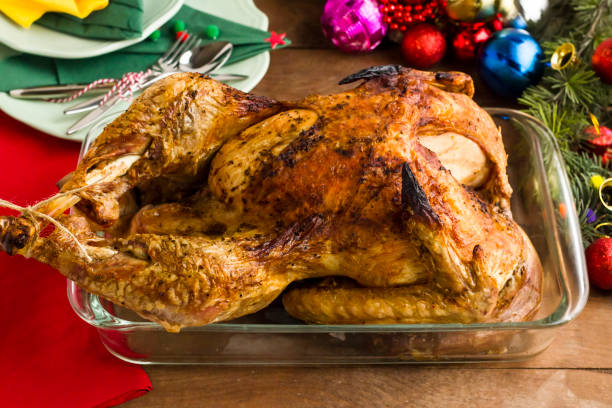 istock Christmas Table With Roasted Turkey 2174721856