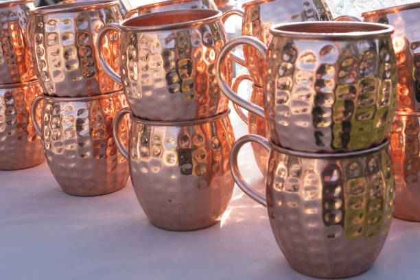 istock copper mugs metal cup beautiful object 2174738888