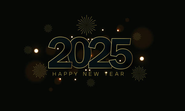 istock 2025 Happy New Year Background with Fireworks and bokeh 2174746668