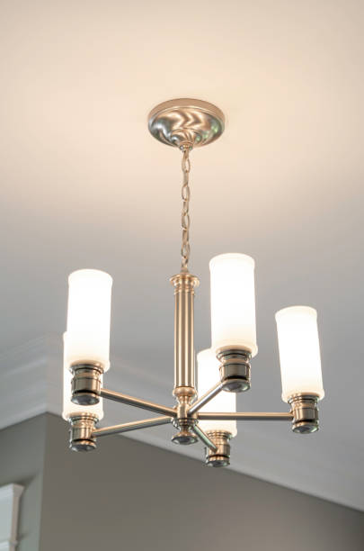 istock Contemporary Chandelier With Cylindrical Frosted Lights 2174751794