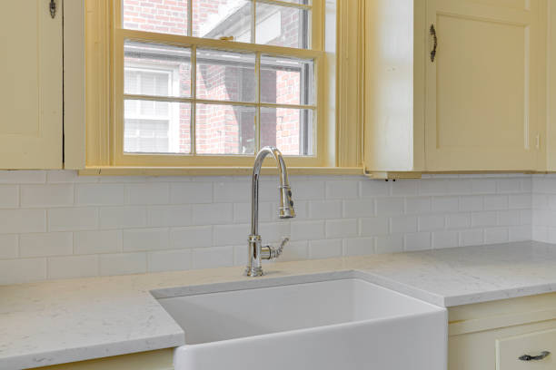 istock Vintage Kitchen With Farmhouse Sink And Window View. 2174751861