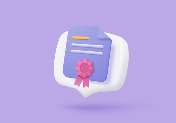 istock 3D college for student, graduation of university. graduation hat and diploma in bubble icon. 3d education diploma icon vector render illustration 2174752940